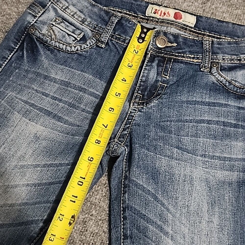 1st Kiss Denim Capri Jeans Womens Juniors Size 5 Blue Cropped Pockets Casual - Picture 12 of 14